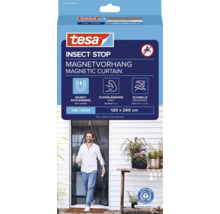 Tesa Insektenschutz Magnetvorhang für Türen, Größe 120 mal 240 Zentimeter