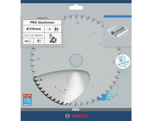Bosch Kreissägeblatt Pro Aluminium, Durchmesser 216 Millimeter