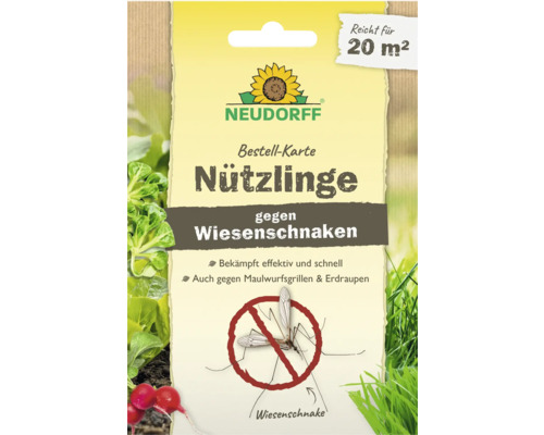 Neudorff Nützlinge gegen Wiesenschnaken Bestell-Karte für 20 Quadratmeter
