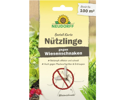 Neudorff Nützlinge gegen Wiesenschnaken Bestell-Karte für 100 Quadratmeter