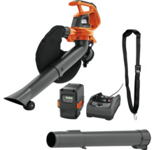Husqvarna Akku-Laubsauger Set mit Akku, Ladegerät, Schultergurt und Saugrohr