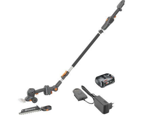 Husqvarna Akku-Stabheckenschere mit Akku, Ladegerät und Heckenscherenmesser