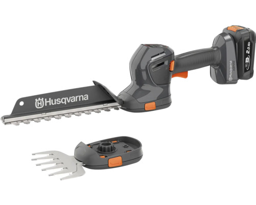 Husqvarna Akku-Grasschere mit Strauchmesseraufsatz