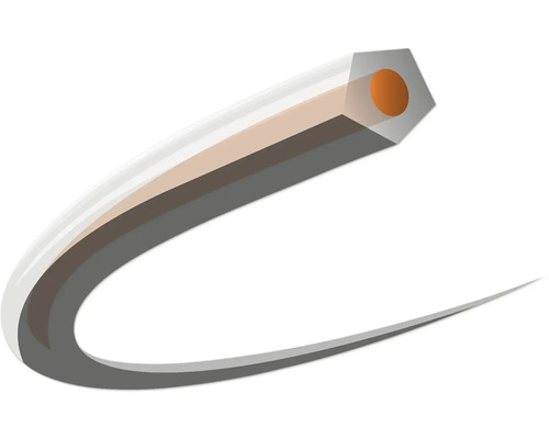 Trimmerfaden Husqvarna Opti rund 2,4mm Lichtwellenleiter im Querschnitt