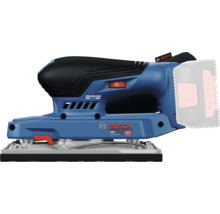 Bosch Professional Akku-Schwingschleifer GSS 18V-18 mit bürstenlosem Motor und Schleifplatte.