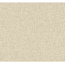 Strukturierte Tapete mit grober Bastoptik in hellem Beige.