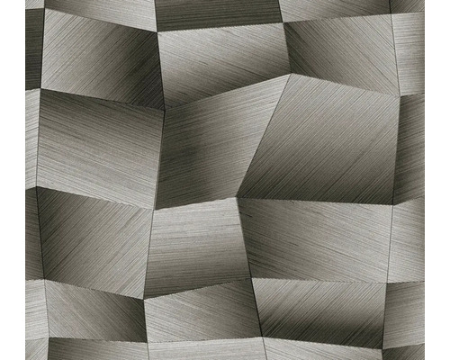 Tapete mit geometrischen Formen und metallischer Textur