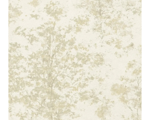 Vliestapete mit Baummotiv und strukturierter Oberfläche.