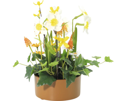 Dekorative Kunstblumen in einem Topf