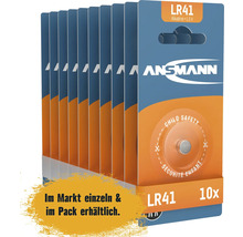 Zehn Alkaline Batterien LR41 von Ansmann