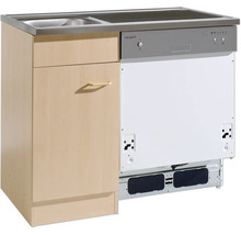 Kompakte Küchenzeile mit Spüle und Geschirrspüler