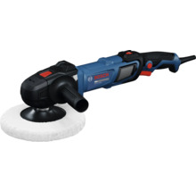 Bosch Professional Polierer GPO 14-180 mit Seitengriff und weißer Polierhaube