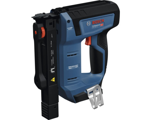 Bosch Professional Akku-Tacker GTH 18 Volt-14 mit bürstenlosem Motor für Flachdrahtklammern von 6 bis 14 Millimeter Länge.