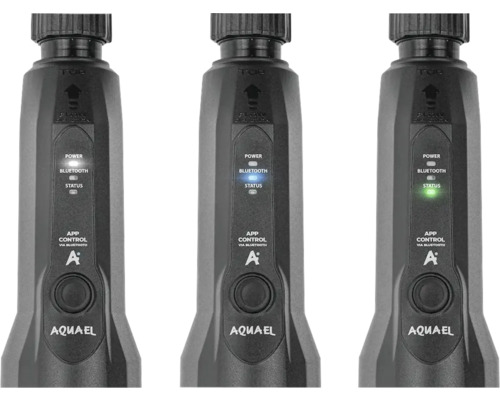 Drei Aquael Geräte zur Steuerung von Aquarien mit Bluetooth Funktion