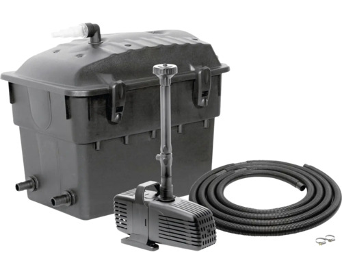 Teichfilterset mit Pumpe und Schlauch für Gartenteiche