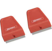 Zwei Schaber mit Meister Logo