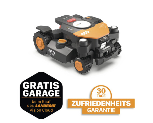 Worx Landroid Vision Mähroboter mit Gratis Garage und 30 Tage Zufriedenheitsgarantie