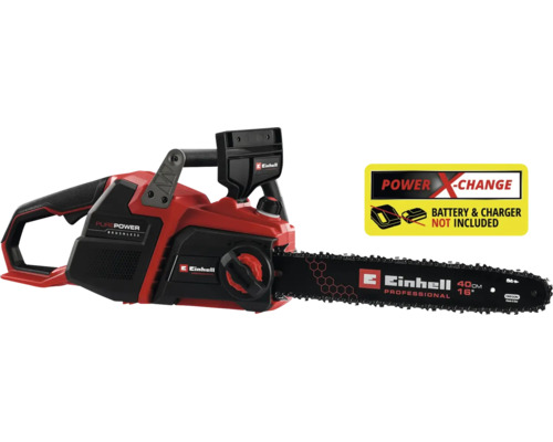Einhell Akku-Kettensäge mit 40 Zentimeter Schwertlänge und Power X-Change Hinweis