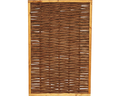 Sichtschutzelement aus Weide mit Holzrahmen