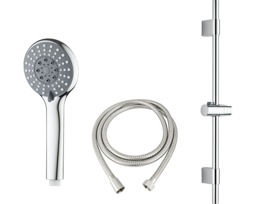 Brauseset mit Handbrause, Brauseschlauch und Brausestange