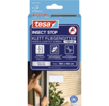 Tesa Insect Stop Klett Fliegengitter Verpackung mit den Eigenschaften starkes Klettband, rückstandslos entfernbar und einfach zuschneidbar, maximale Größe 100 x 100 cm