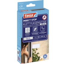 Tesa Insect Stop Klett Fliegengitter für Fenster, maximale Größe 130 x 130 cm