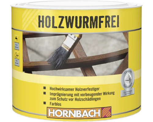 Holzwurmschutzmittel Dose mit Pinsel