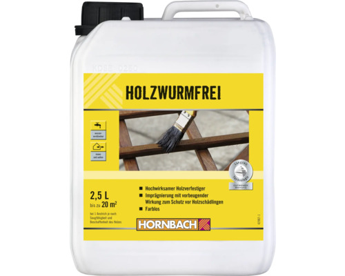 Holzwurmfrei Holzschutzmittel im 2,5 Liter Kanister