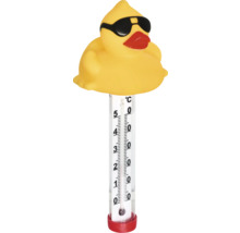 Badeente mit Thermometer zur Temperaturmessung