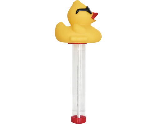 Badethermometer in Form einer gelben Ente