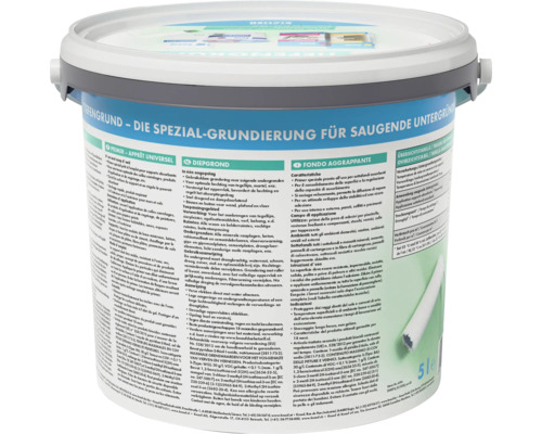 Eimer mit Spezialgrundierung für saugende Untergründe