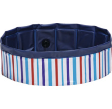 Tierpool mit Streifenmuster und Entwässerungsventil