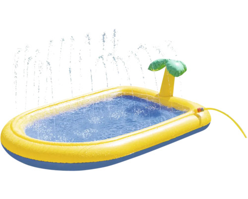 Aufblasbarer Kinderpool mit Sprinkleranlage in Palmenform