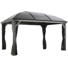 Gartenpavillon mit Dach und Vorhängen