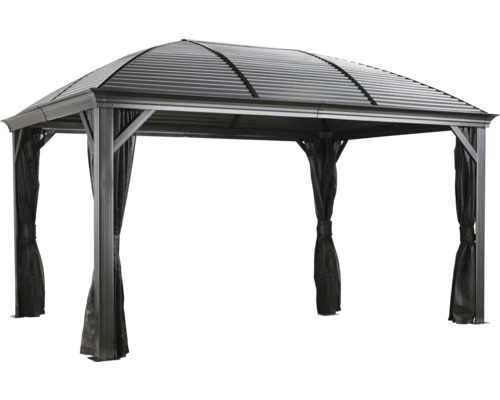 Gartenpavillon mit Dach und Vorhängen