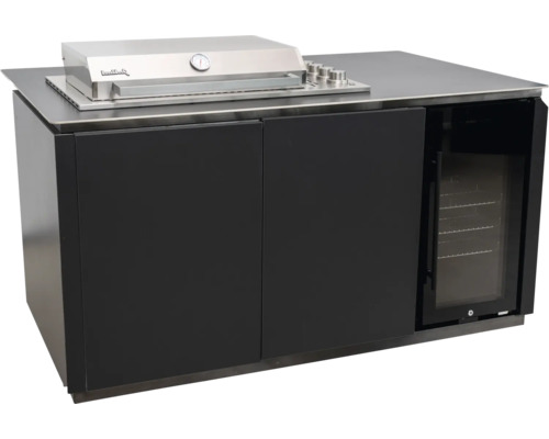 Grillküche mit Grill und Kühlschrank