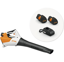 Akkublaeser mit zwei Akkus und Ladegeraet