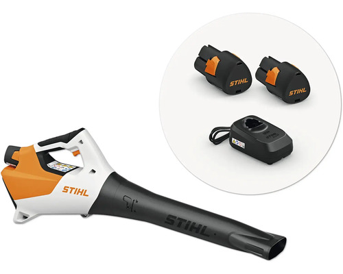 Akkublaeser mit zwei Akkus und Ladegeraet