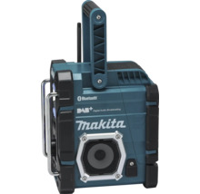 Makita Baustellenradio mit Bluetooth, DAB+ Digital Audio Broadcasting, robustem Gehäuse und Tragegriff.