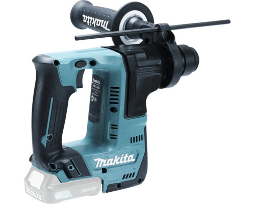 Makita Akku-Bohrhammer HR140D mit Zusatzgriff, Tiefenanschlag und 12 Volt Lithium-Ionen-Akku.