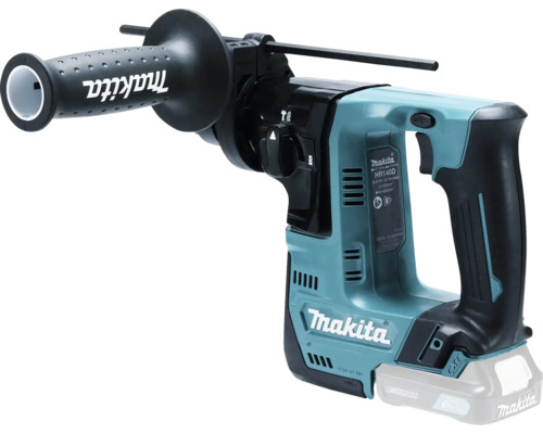 Makita Akku-Bohrhammer HR140D mit Seitengriff und Tiefenanschlag zum Bohren und Hammerbohren.