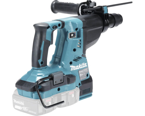 Makita Akku-Kombihammer DHR283 mit 18 Volt Lithium-Ionen-Akkus, Zusatzhandgriff und Tiefenanschlag.