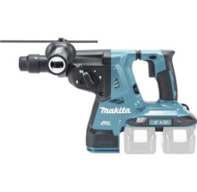 Makita Akku-Bohrhammer mit bürstenlosem Motor, 36 Volt Leistung durch zwei 18 Volt Akkus, inklusive Seitengriff und Tiefenanschlag.