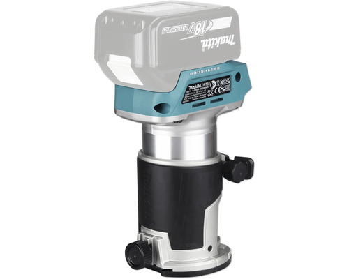 Makita Akku-Multifunktionsfräse DRT50 mit bürstenlosem Motor, 18 Volt Lithium-Ion System und Metallgehäuse.