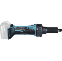 Makita Akku-Geradschleifer mit ergonomischem Griff und schlankem Gehäuse für präzises Schleifen an schwer zugänglichen Stellen.