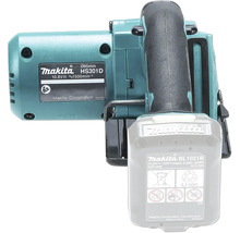 Makita Akku-Handkreissäge HS301D mit 12 Volt Lithium-Ionen-Akku und 85 Millimeter Sägeblattdurchmesser.
