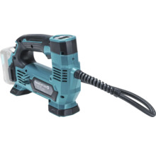 Makita Akkumulator-Kompressor MP100D mit digitalem Display und flexiblem Schlauch für präzises Aufpumpen.