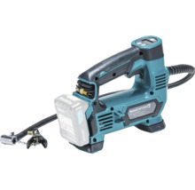 Makita Akku-Kompressor MP100D mit digitalem Display und Luftschlauch.