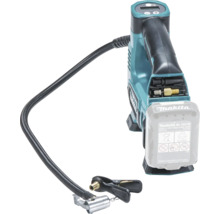 Makita Akku-Kompressor 12 Volt mit digitalem Display, Schlauch und Akku.