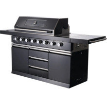 Gasgrill mit Schubladen und Seitenablage